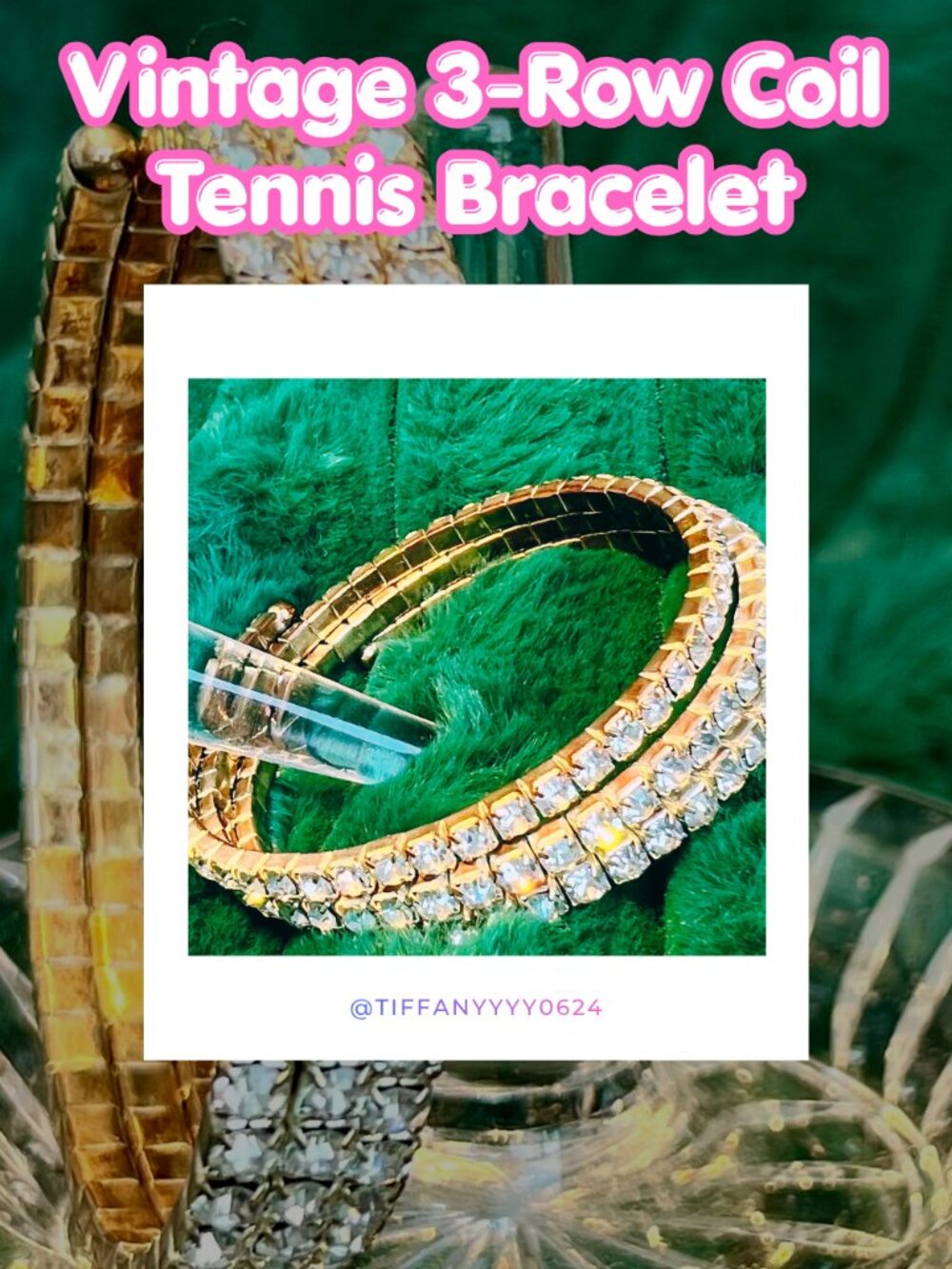 Vintage 3-Row Coil Tennis Bracelet